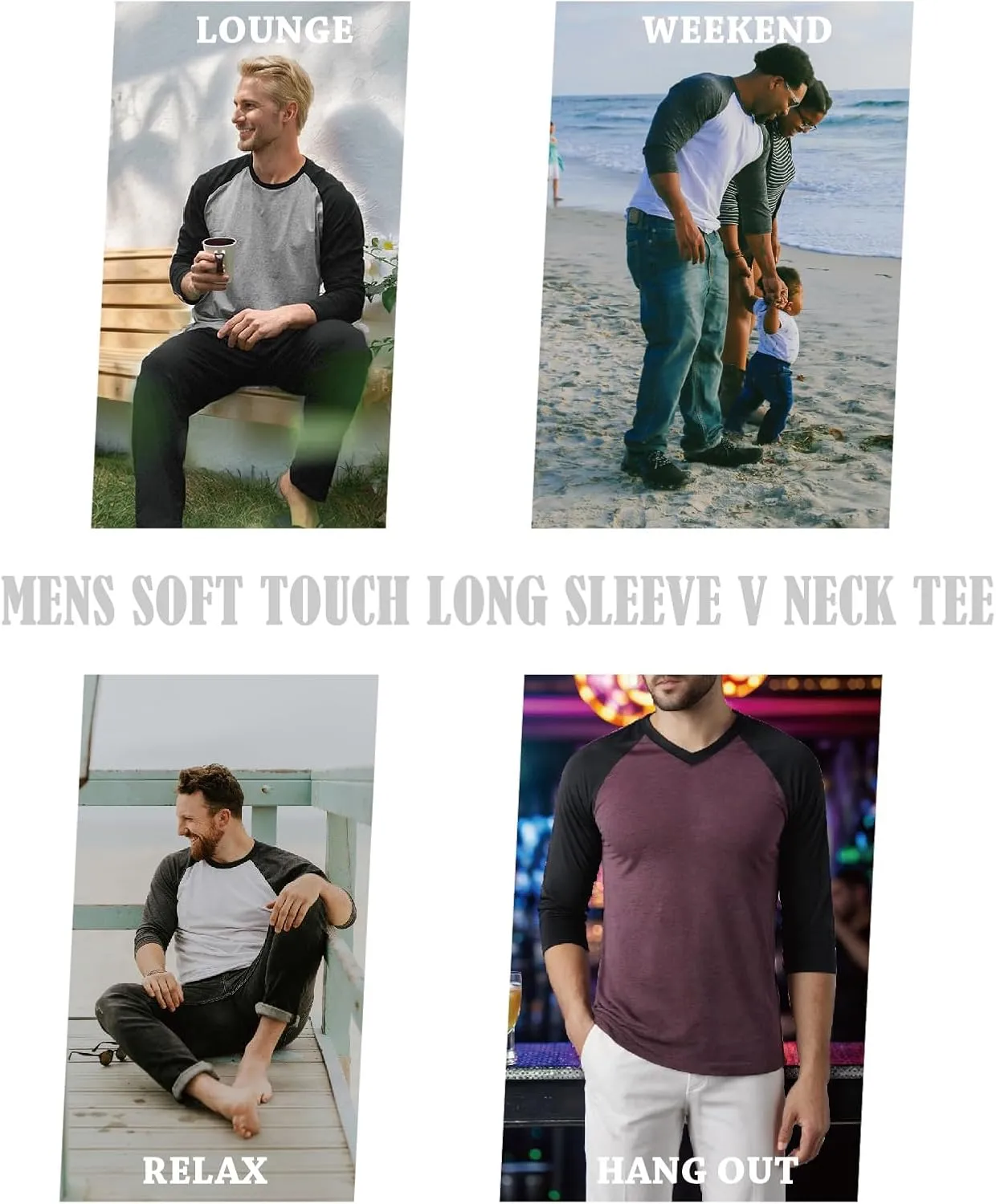 Mens V Neck T Shirts Classic Casual Active Cotton Baseball Style Mordern Fitted Tee Shirts