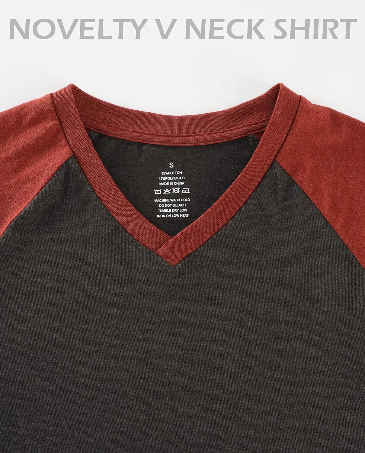 Mens V Neck T Shirts Classic Casual Active Cotton Baseball Style Mordern Fitted Tee Shirts