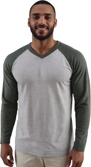Mens V Neck T Shirts Classic Casual Active Cotton Baseball Style Mordern Fitted Tee Shirts