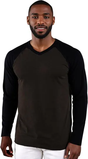 Mens V Neck T Shirts Classic Casual Active Cotton Baseball Style Mordern Fitted Tee Shirts