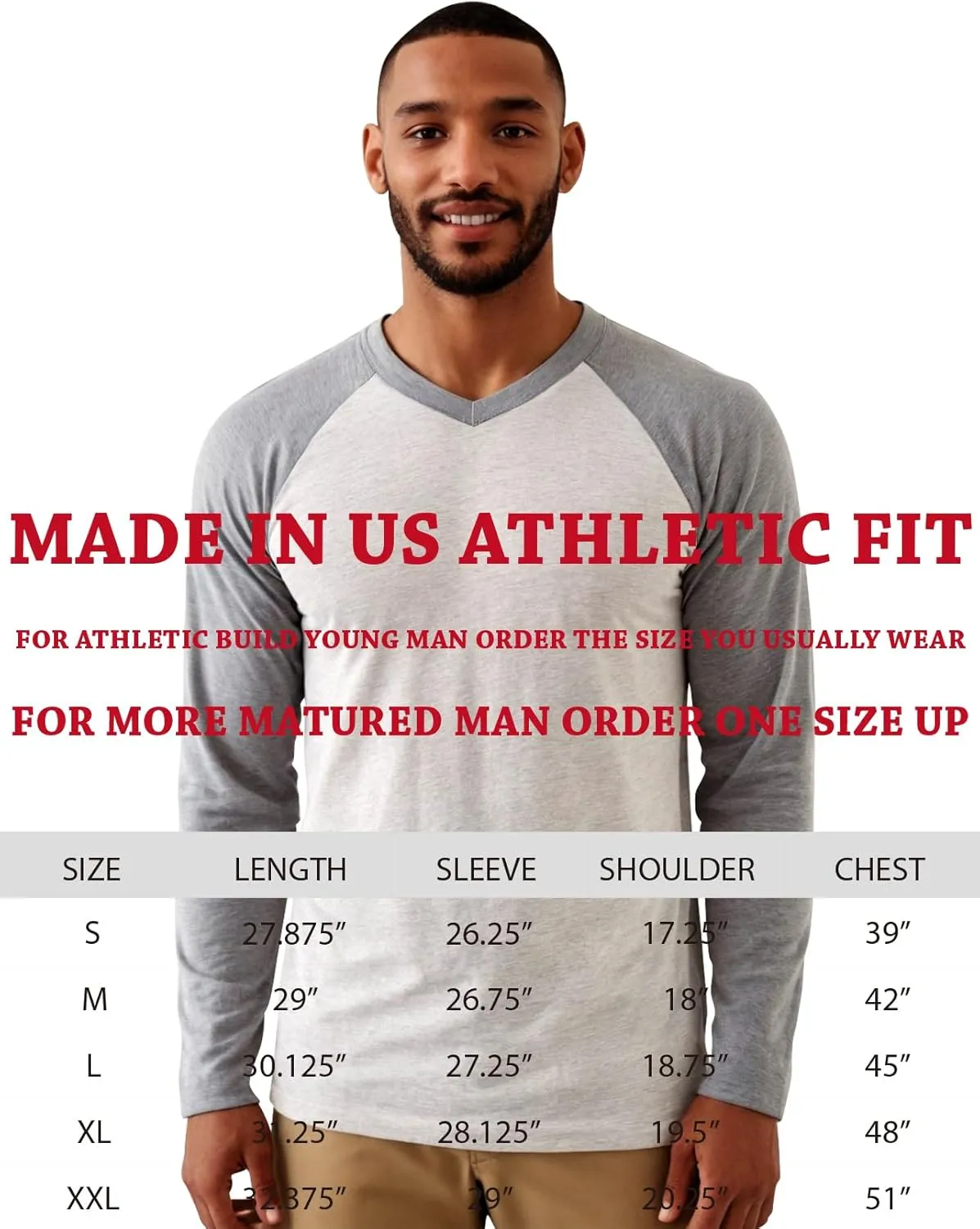 Mens V Neck T Shirts Classic Casual Active Cotton Baseball Style Mordern Fitted Tee Shirts