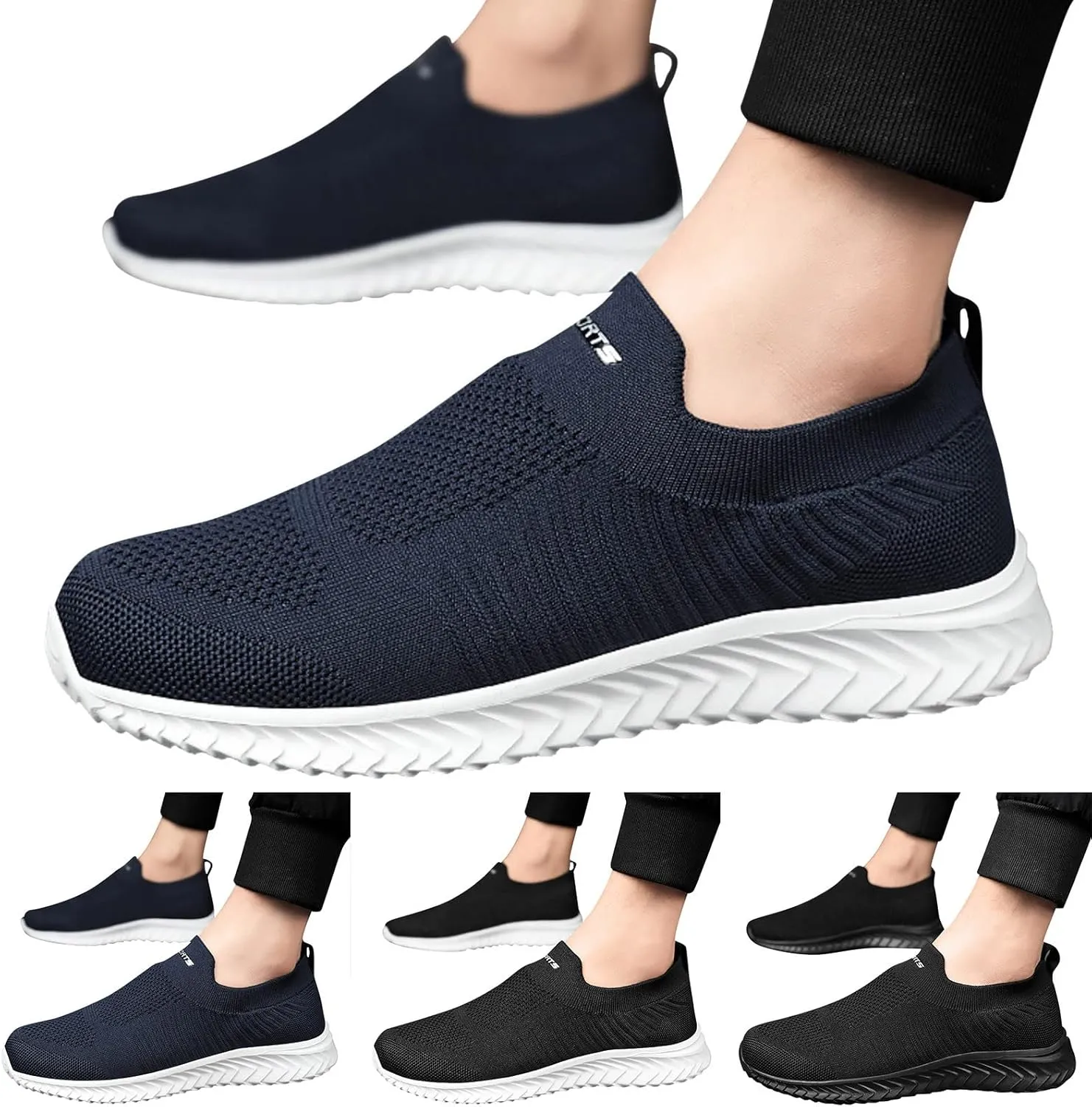 Mens Walking Shoes Mens Slip on Shoes Tennis Shoe for Men Shoe for Men Comfortable Breathable Sneaker