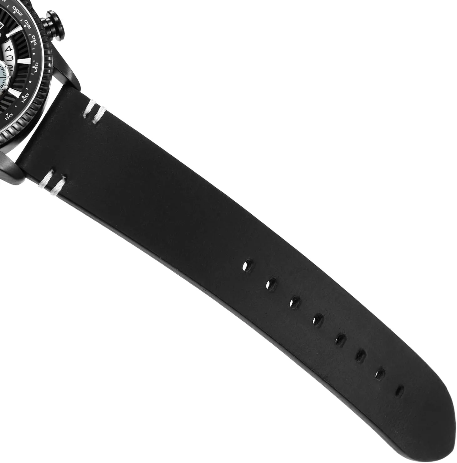Men's Watches Chronograph Mens Watch Genuine Leather Business Dress Analog Quartz Men's Wristwatches Large Face Watches Chronograph Date Waterproof Gifts for Father