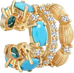 MEVECCO Ear Cuffs Non Piercing For Women 18K Gold Plated CZ Ear Cuff Earring Clip on Cartilage Fake Hoop Earrings Stack Jewelry Gifts