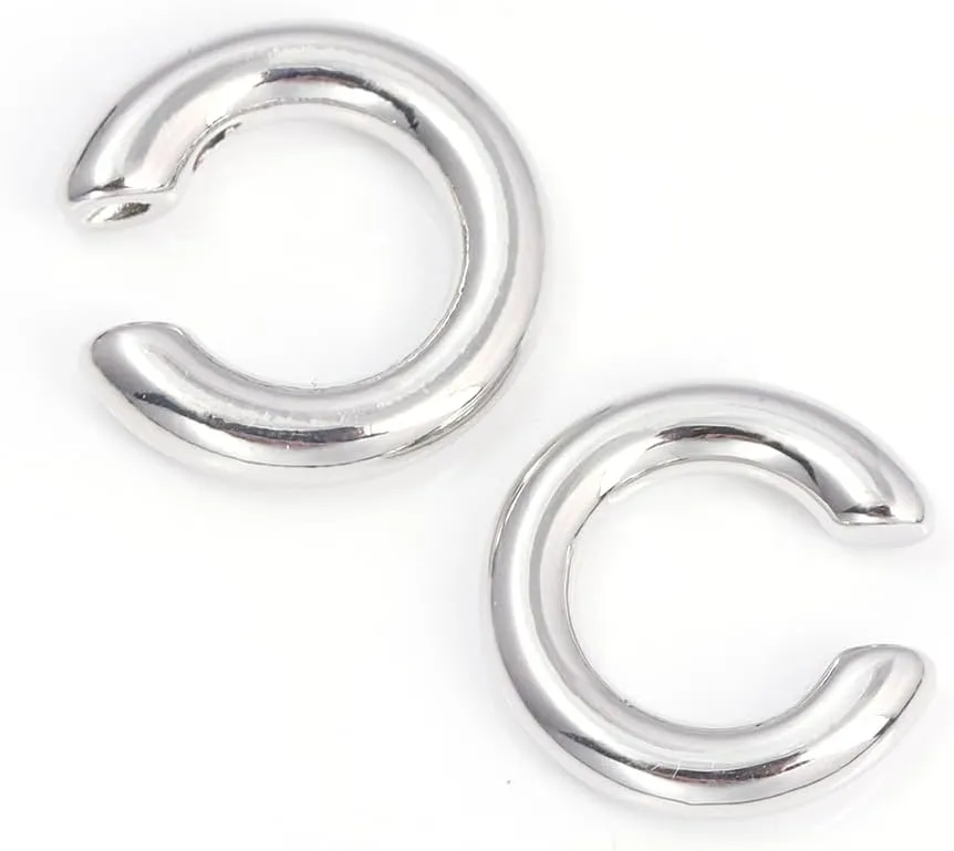 Minimalist Huggie Ear Cuffs Earrings Non Piercing - Clip on Cartilage Wrap Tubular Open Hoop Fake Earrings - Dainty Statement Earring Pair Trendy Jewelry Gift for Women Men