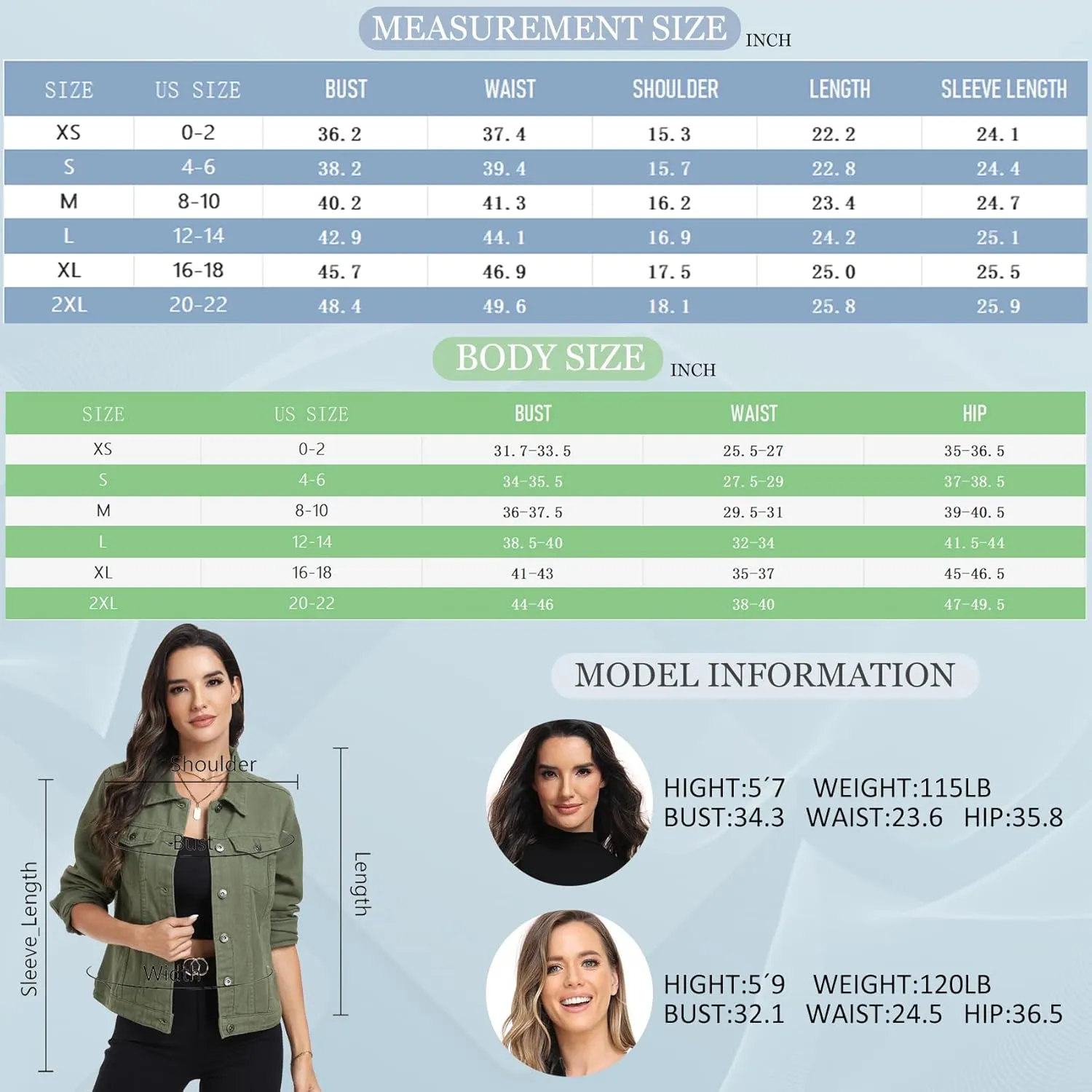 MISS MOLY Women's Denim Jackets Button Up Long Sleeve Basic Trendy Trucker Jackets