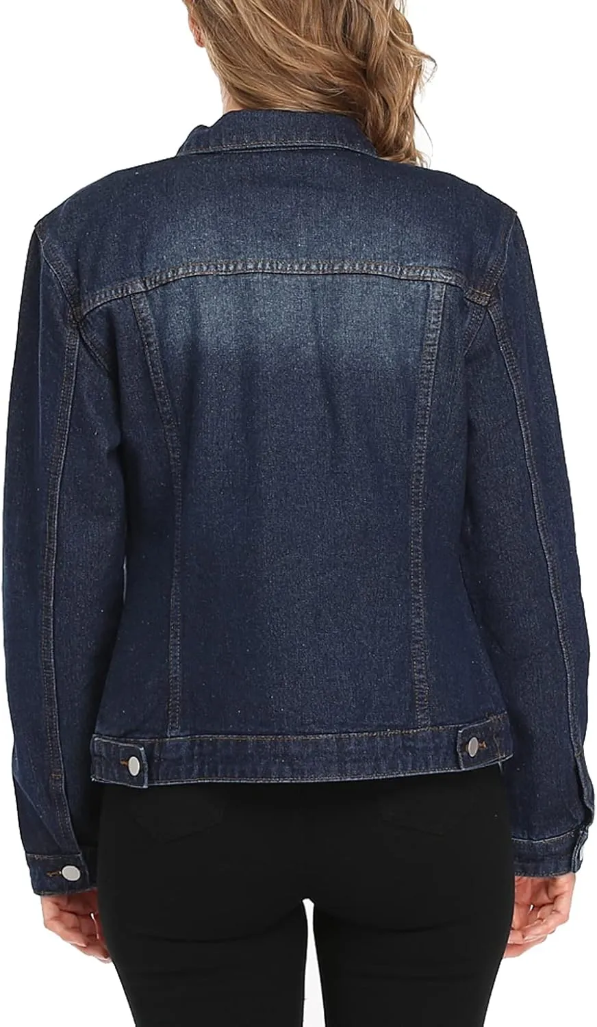 MISS MOLY Women's Denim Jackets Button Up Long Sleeve Basic Trendy Trucker Jackets