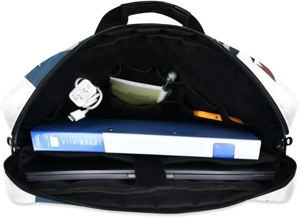 Moon and Women on Dark Laptop Shoulder Bag 15.6 Inch Laptop Tablet Sleek Messenger Bag Business Casual