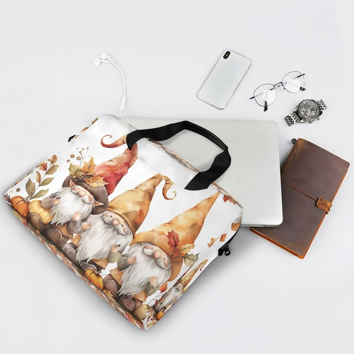 Moon and Women on Dark Laptop Shoulder Bag 15.6 Inch Laptop Tablet Sleek Messenger Bag Business Casual