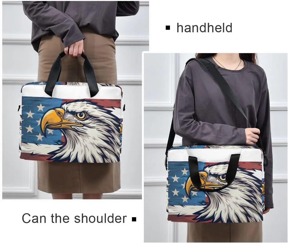 Moon and Women on Dark Laptop Shoulder Bag 15.6 Inch Laptop Tablet Sleek Messenger Bag Business Casual