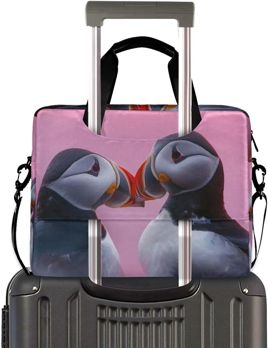 Moon and Women on Dark Laptop Shoulder Bag 15.6 Inch Laptop Tablet Sleek Messenger Bag Business Casual