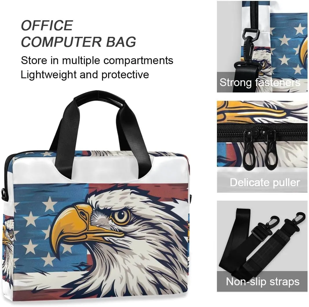 Moon and Women on Dark Laptop Shoulder Bag 15.6 Inch Laptop Tablet Sleek Messenger Bag Business Casual