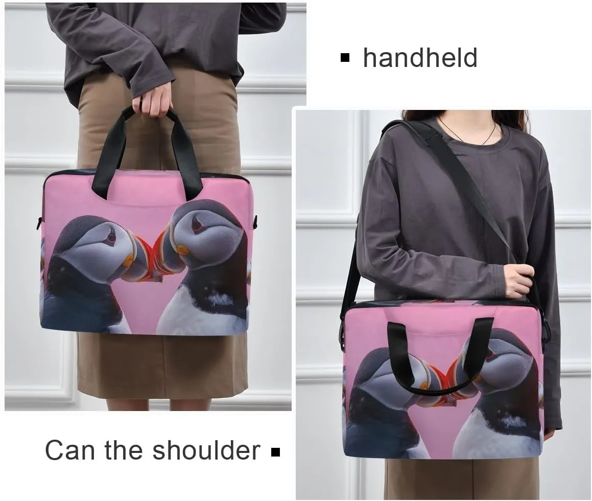 Moon and Women on Dark Laptop Shoulder Bag 15.6 Inch Laptop Tablet Sleek Messenger Bag Business Casual