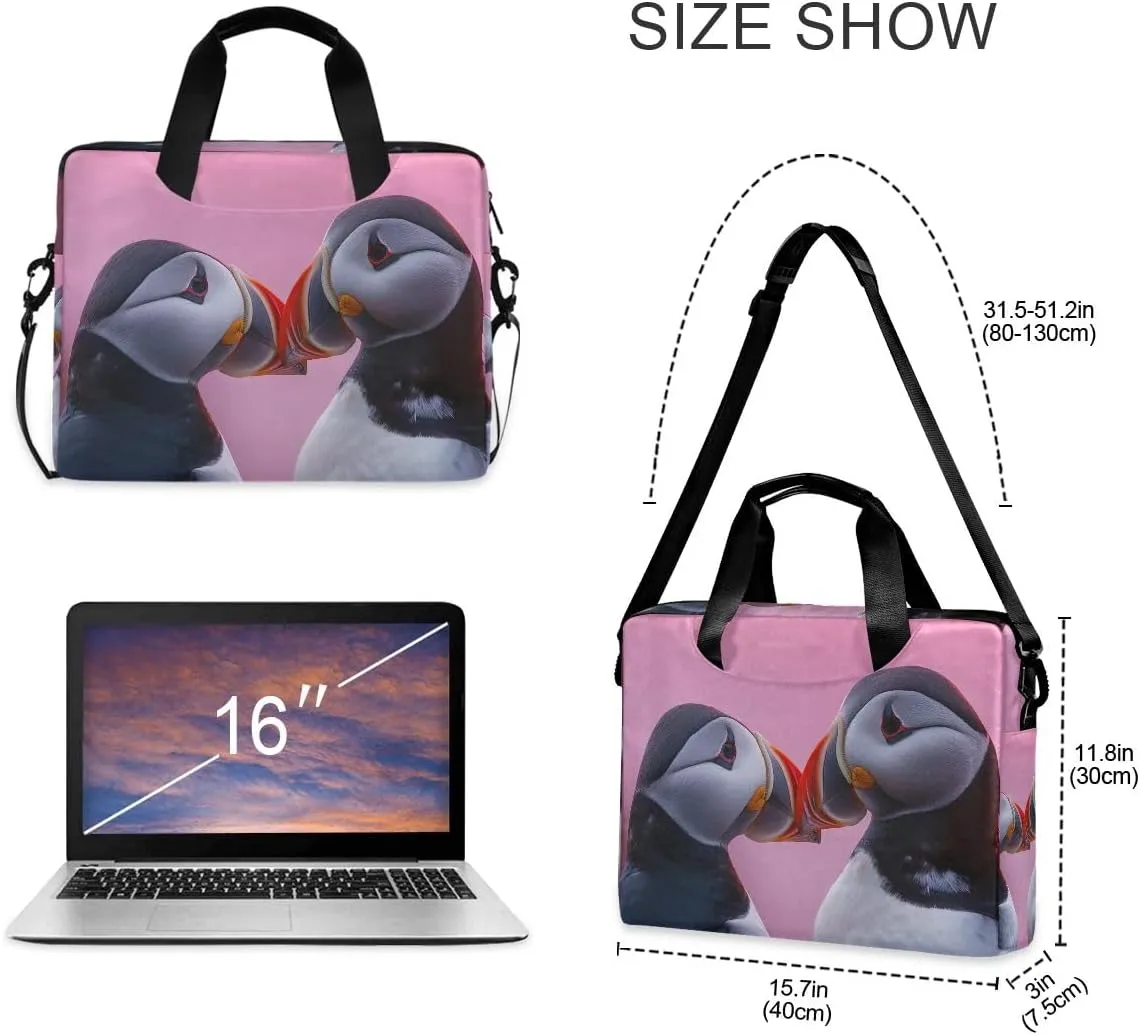 Moon and Women on Dark Laptop Shoulder Bag 15.6 Inch Laptop Tablet Sleek Messenger Bag Business Casual