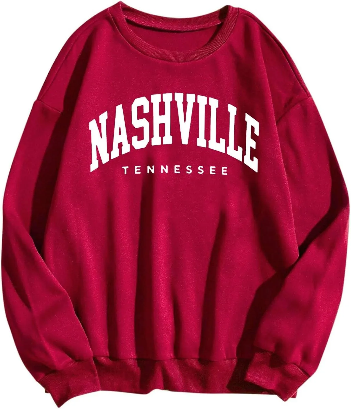 Nashville Print Womens Sweatshirts Trendy Long Sleeve Hoodies Crewneck Pullover Top Fall Fashion Preppy Clothes