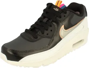 Nike Air Max 90 LTR SE GS Trainers DJ0414 Sneakers Shoes (UK 4.5 us 5Y EU 37.5, Off Noir Pewter Black 001)