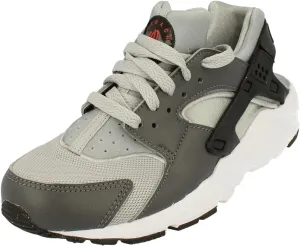 Nike Huarache Run GS Trainers DX1091 Sneakers Shoes (UK 5.5 us 6Y EU 38.5, Wolf Grey Black Dark Grey 001)