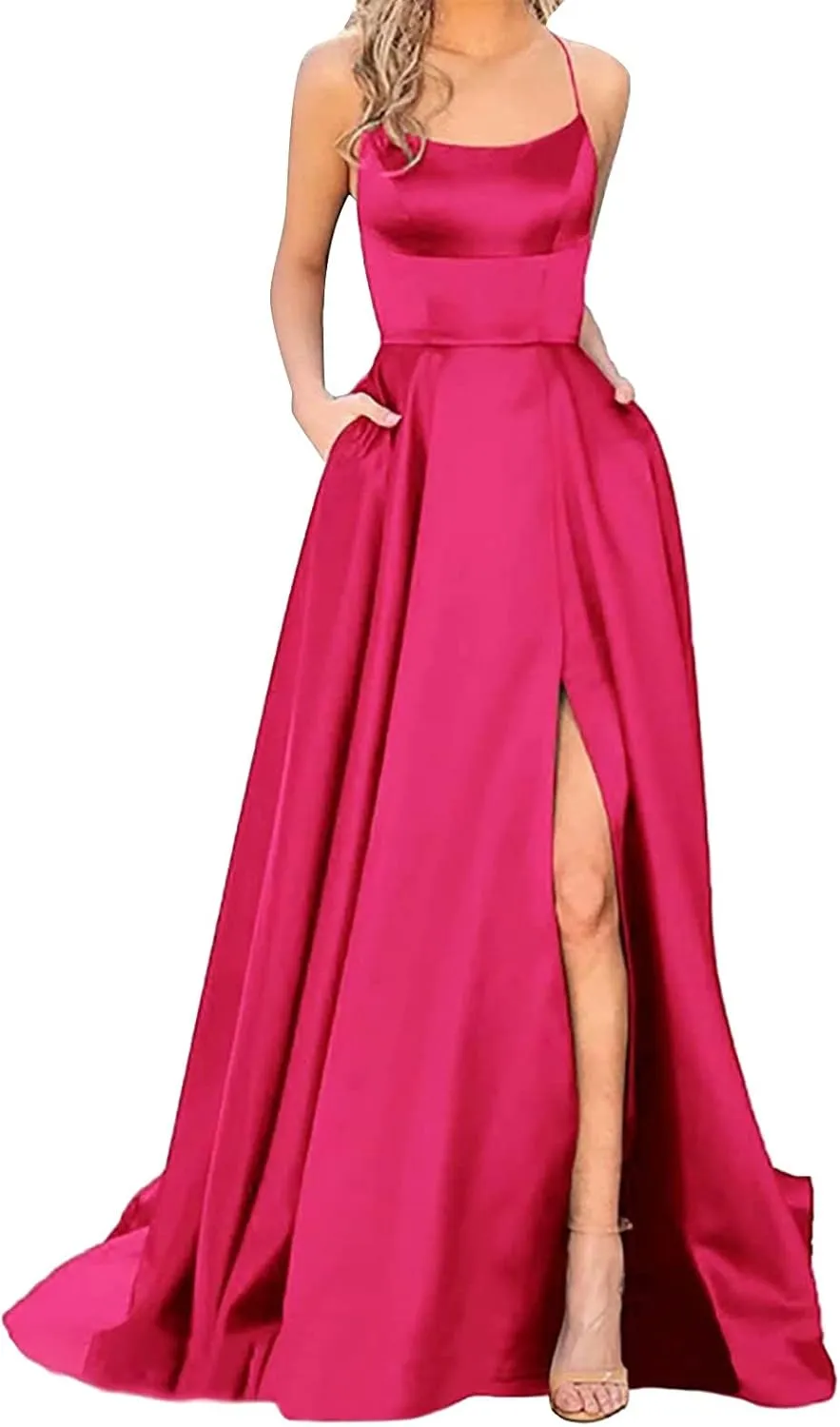 Off Shoulder Prom Evening Gowns Elegant V Neck Short Sleeve Wrap Formal High Split Wedding Guest Dress