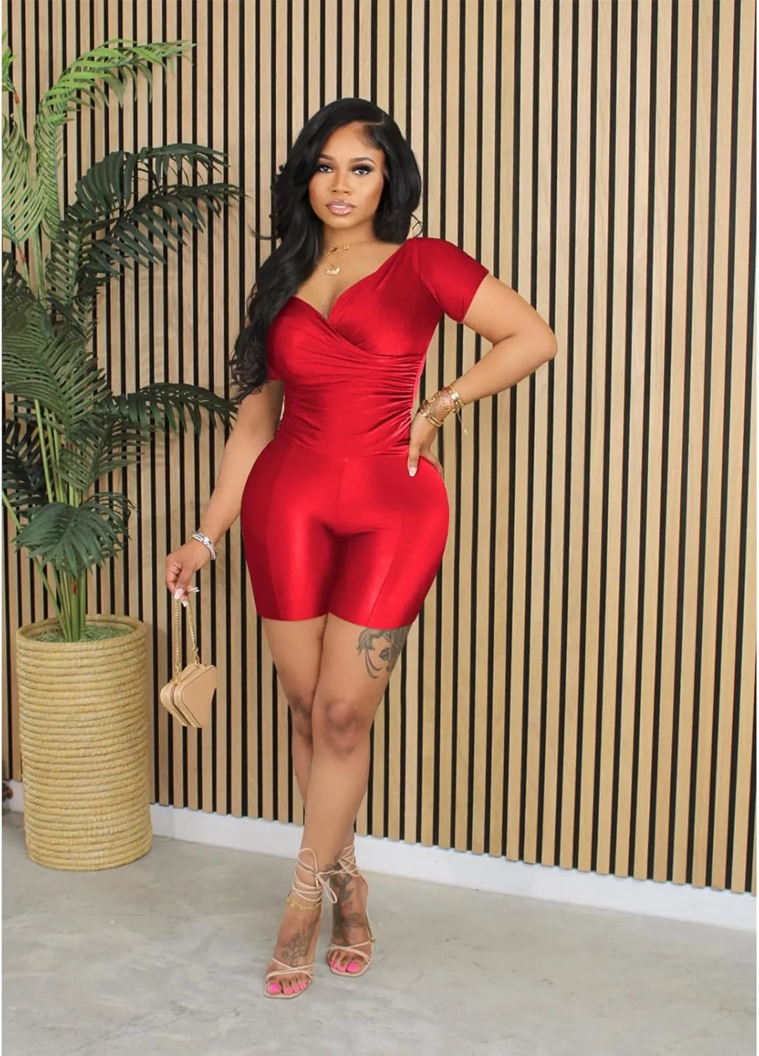 One Piece Jumpsuits for Women - Sexy Off The Shoulder Twist Front Cut Out High Waisted Bodycon Rompers Club Night Outfits