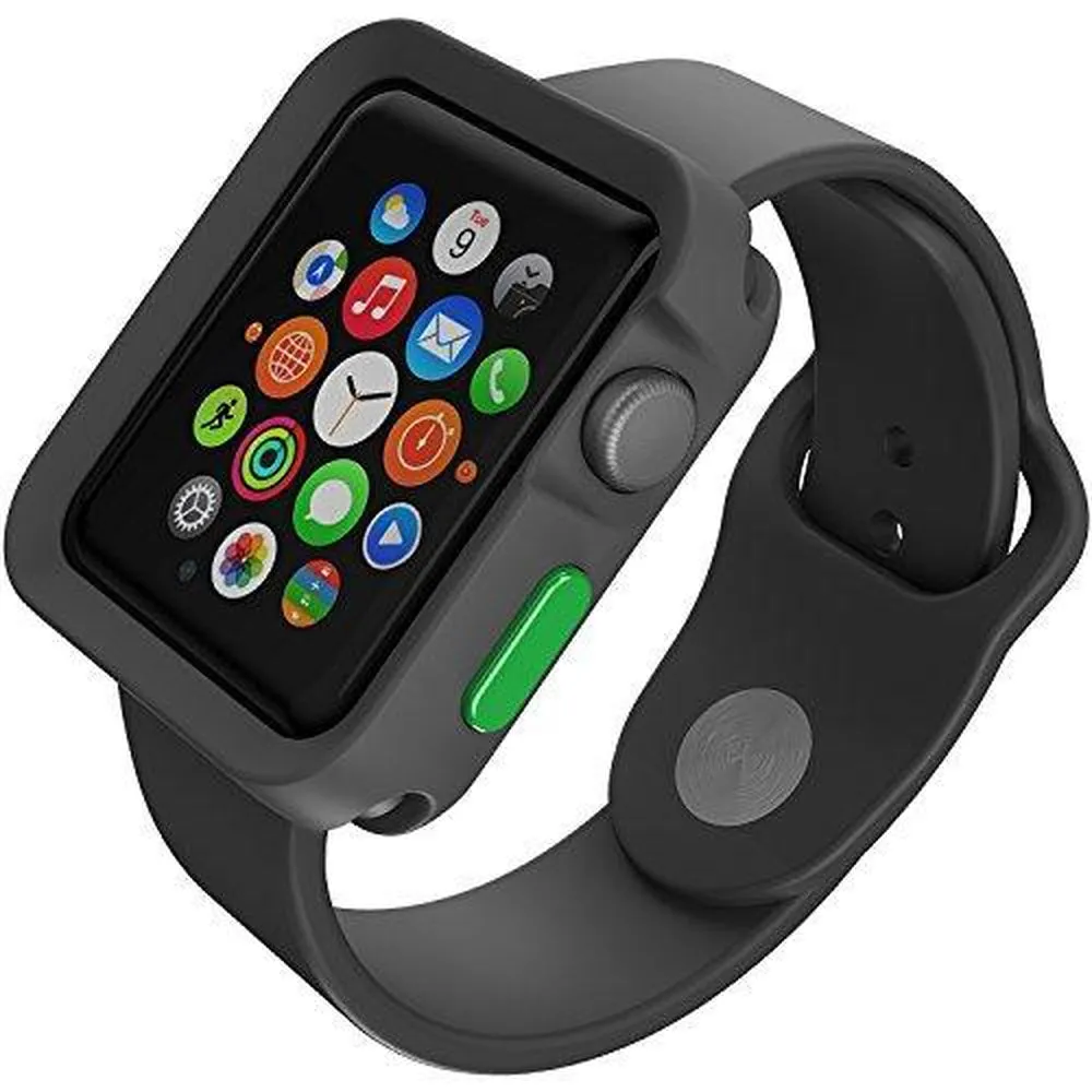 [OPEN BOX] SWITCH EASY TPU BUMPER FOR APPLE WATCH 38MM - STEALTH BLACK (Apple Watch sold separately)