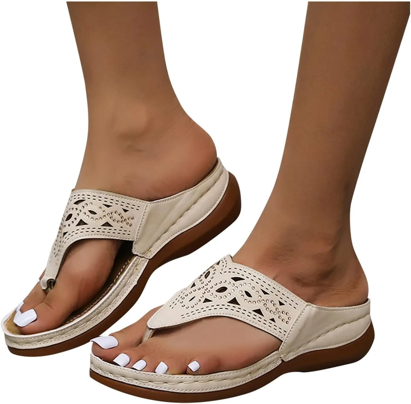 Orthopedic Sandals for Women Flip Flops Comfort Wear Shoes Arch Support Sandals Lightweight Wedge Casual Footwear Dressy Ortho Sandal 2025 Fashion Comfy Summer Beach Outfits Sports Mesh Shoes