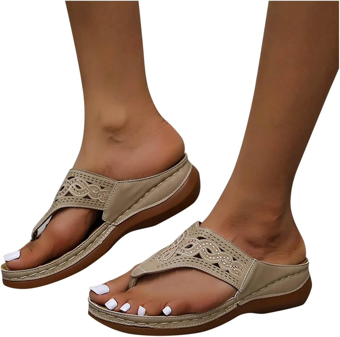 Orthopedic Sandals for Women Flip Flops Comfort Wear Shoes Arch Support Sandals Lightweight Wedge Casual Footwear Dressy Ortho Sandal 2025 Fashion Comfy Summer Beach Outfits Sports Mesh Shoes