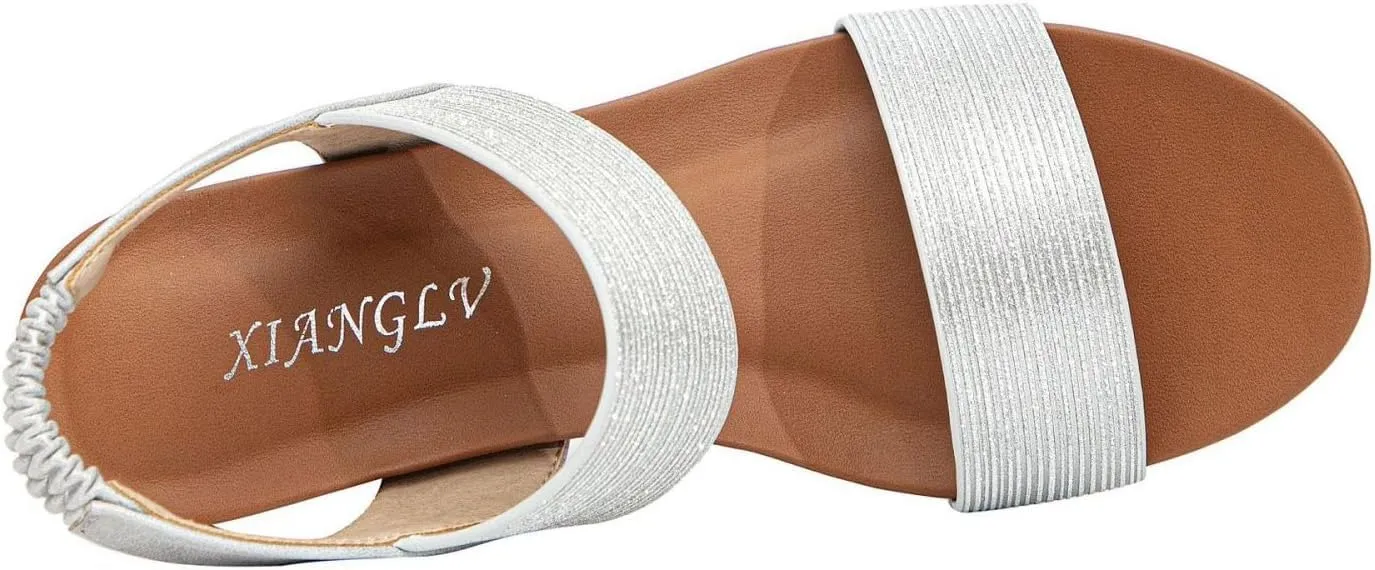 Orthopedic Wedge Sandals for Women Walking Slippers with Arch Support Lightweight Flats Open Toe Summer Slippers Comfortable Breathable Shoes Slip on Platform Sandals 2025 Trendy Beach Footwear Casual