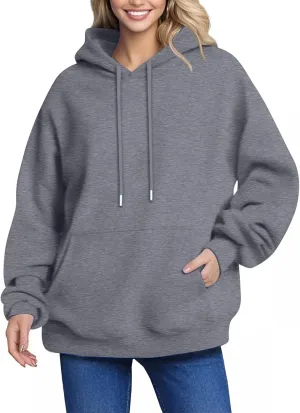 Oversized Hoodies For Women Long Sleeve With Pockets Sweatshirt Trendy Drawstring Pullover Winter Clothes