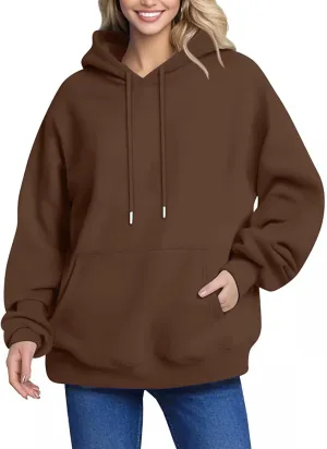 Oversized Hoodies For Women Long Sleeve With Pockets Sweatshirt Trendy Drawstring Pullover Winter Clothes