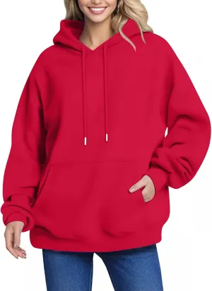 Oversized Hoodies For Women Long Sleeve With Pockets Sweatshirt Trendy Drawstring Pullover Winter Clothes
