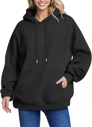 Oversized Hoodies For Women Long Sleeve With Pockets Sweatshirt Trendy Drawstring Pullover Winter Clothes