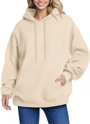 Oversized Hoodies For Women Sweatshirt Trendy Winter Clothes Drawstring Pullover Long Sleeve With Pockets