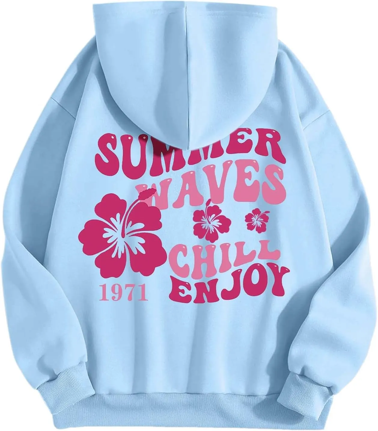 Oversized Hoodies for Women Teen Girls Pink Letter Graphic Long Sleeve Y2K Hooded Comfort Sweatshirt Pink Hoodie