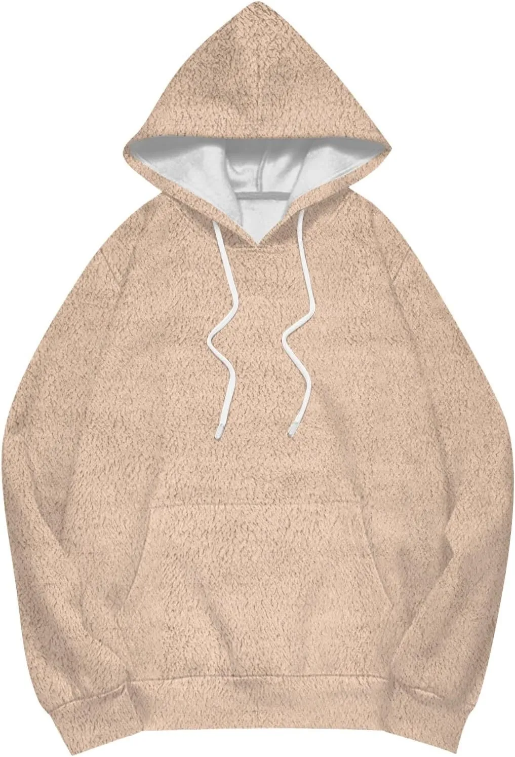 Oversized Hoodies For Women Trendy Flannel Winter Soft Sweatshirt With Pockets Tops Drawstring Fall Clothes