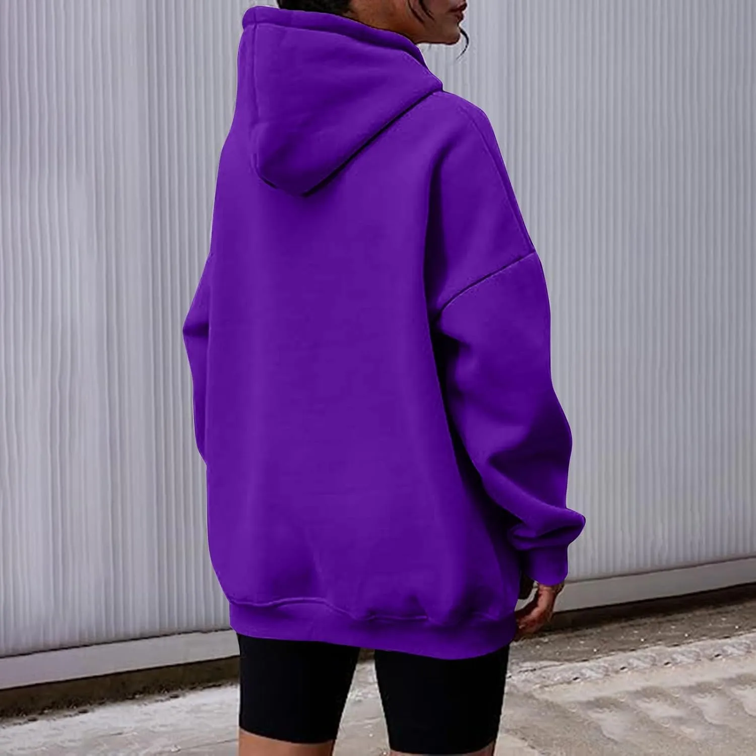 Oversized Hoodies For Women Trendy Long Sleeve Fall Sweatshirt Drawstring Drop Shoulder Tops With Pocket Fashion 2024