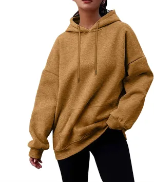 Oversized Hoodies For Women Trendy Long Sleeve Fall Sweatshirt Drawstring Drop Shoulder Tops With Pocket Fashion 2024
