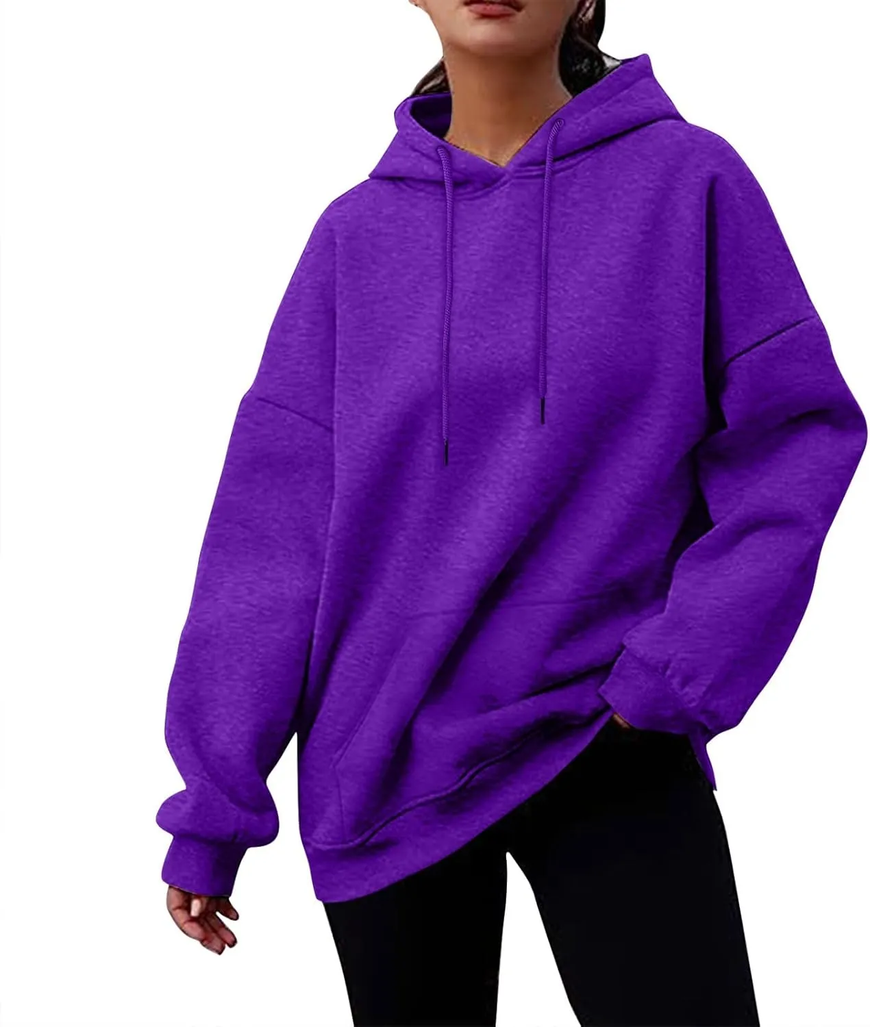 Oversized Hoodies For Women Trendy Long Sleeve Fall Sweatshirt Drawstring Drop Shoulder Tops With Pocket Fashion 2024