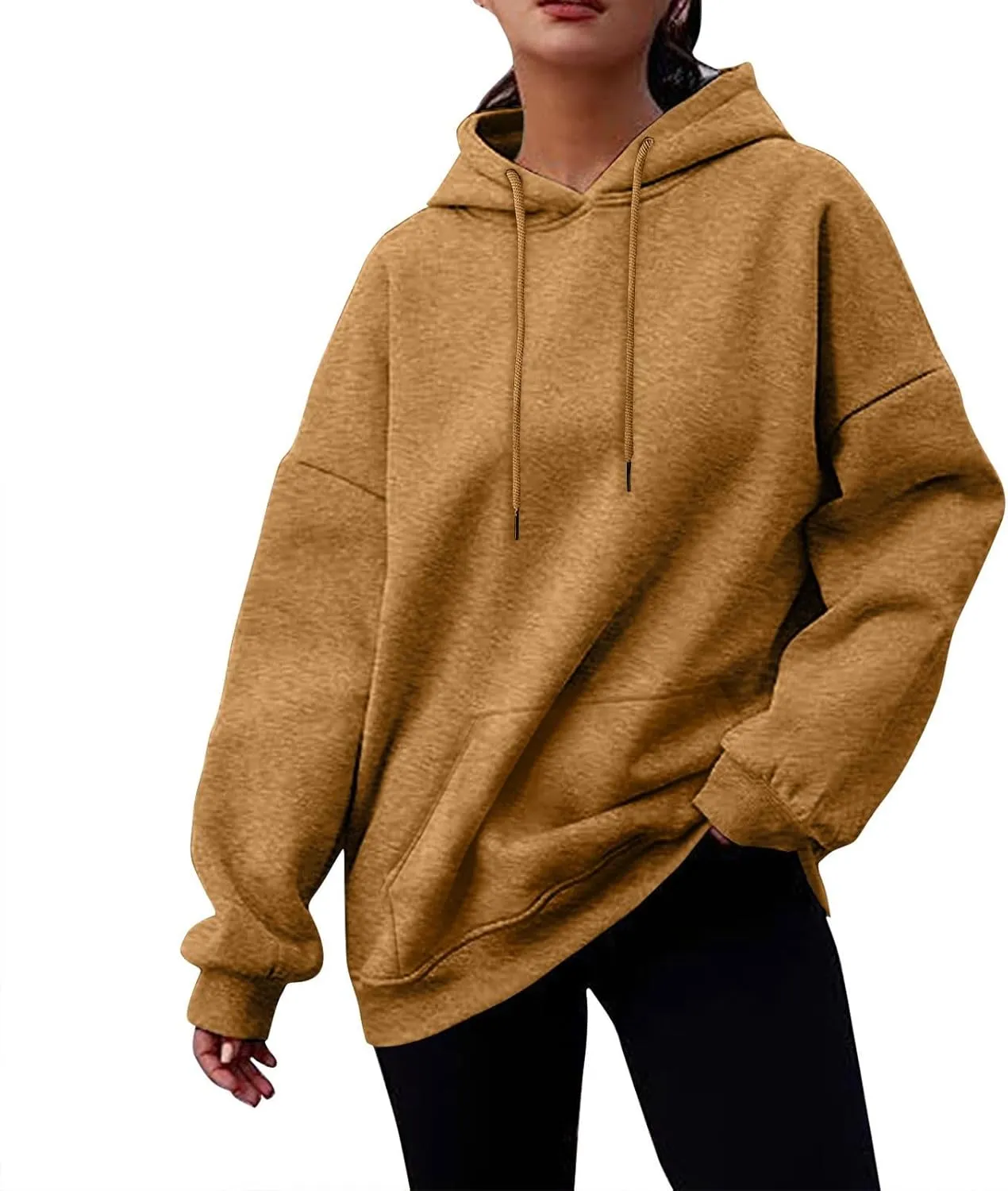 Oversized Hoodies For Women Trendy Long Sleeve Fall Sweatshirt Drawstring Drop Shoulder Tops With Pocket Fashion 2024