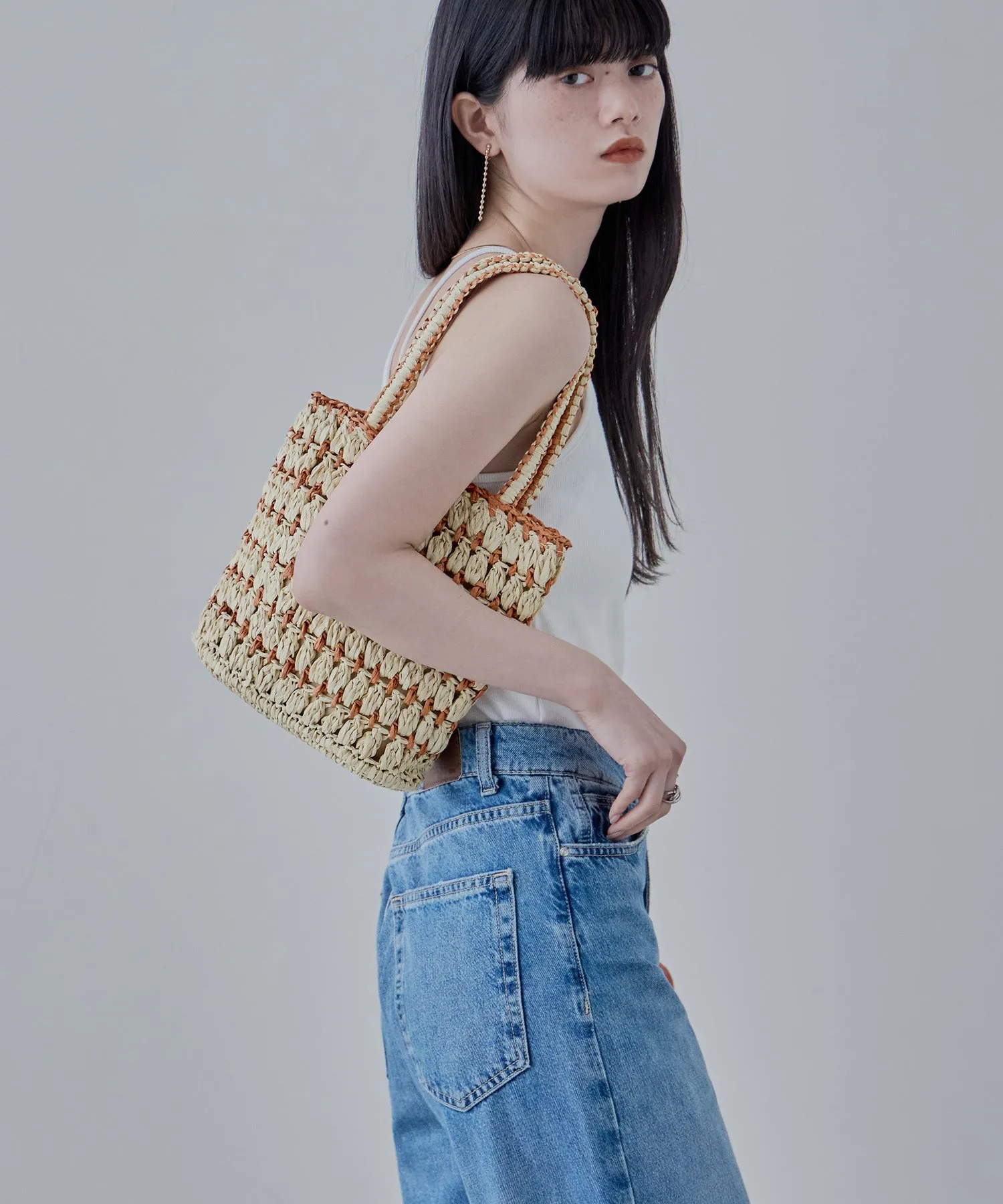 Paper bicolor mini bag