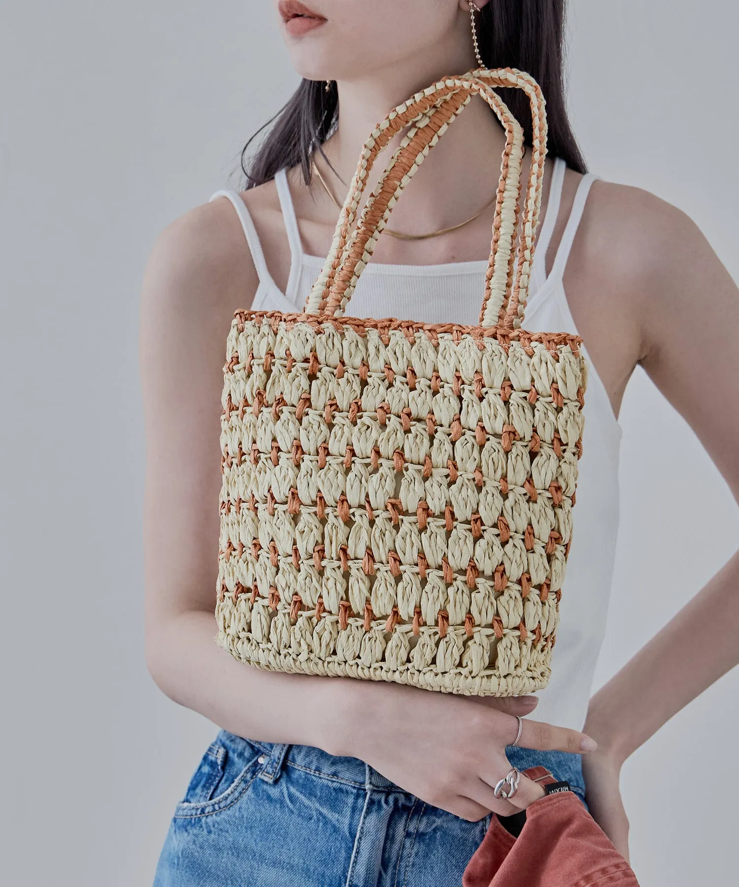Paper bicolor mini bag