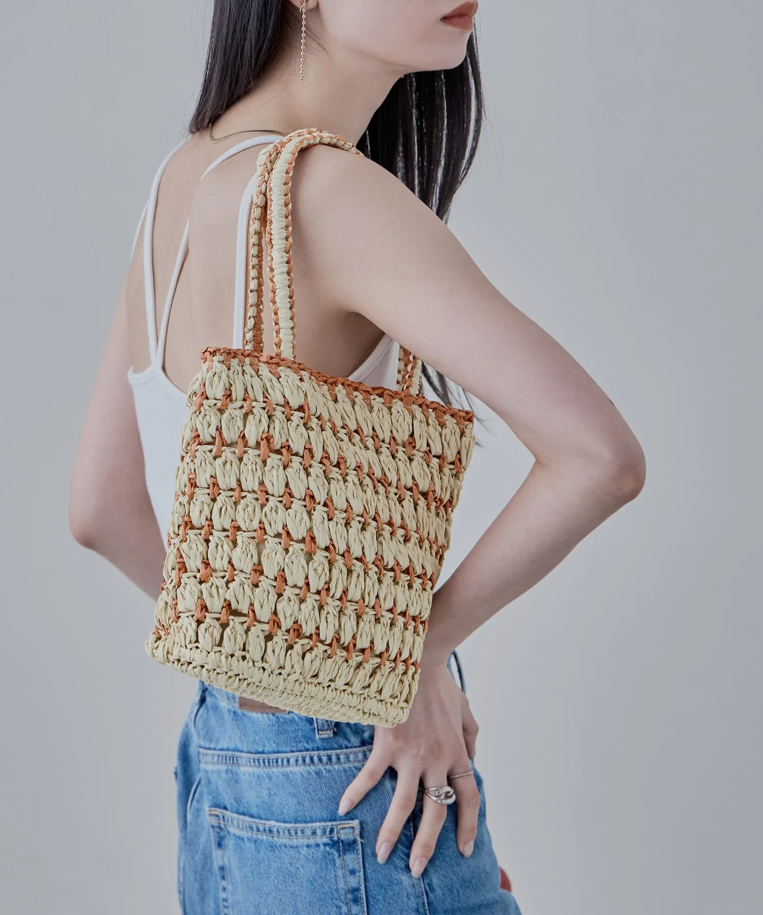 Paper bicolor mini bag