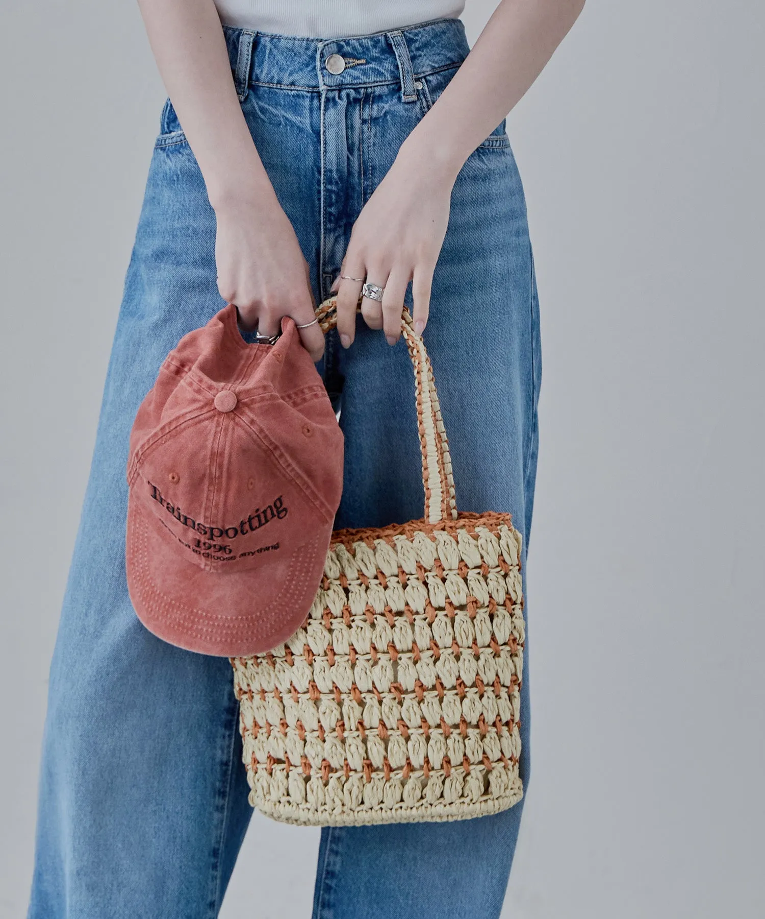 Paper bicolor mini bag