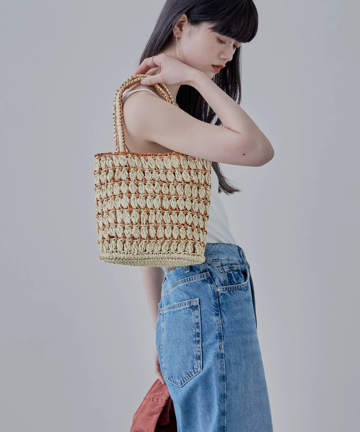 Paper bicolor mini bag