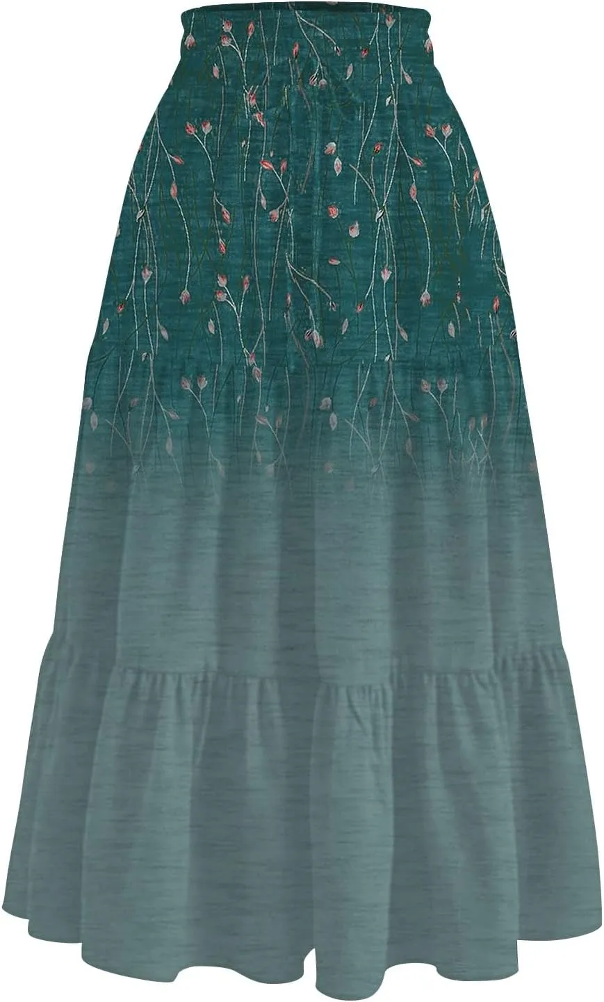 Partys Tapered Hems Skirts Ladies Pop Summer Cozy Loose Women Floral Elastic Waist