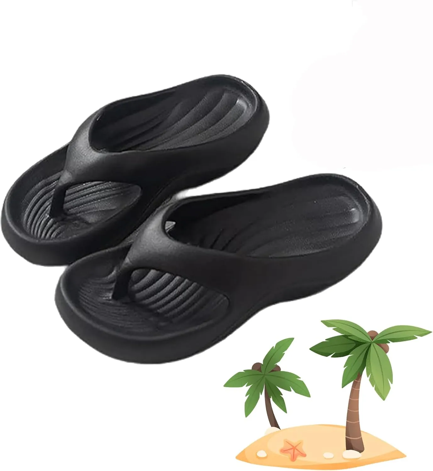 Pillow Arch Support Flip Flops, Ultra Lightweight Non-slip Arch Support Flip Flops