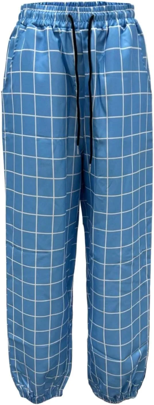 Plaid Tapered Pants for Men Slim Fitting Stretchy Lightweight Breathable Casual Trousers Workout Combat Outdoor Street Pants