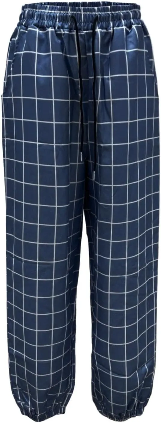 Plaid Tapered Pants for Men Slim Fitting Stretchy Lightweight Breathable Casual Trousers Workout Combat Outdoor Street Pants