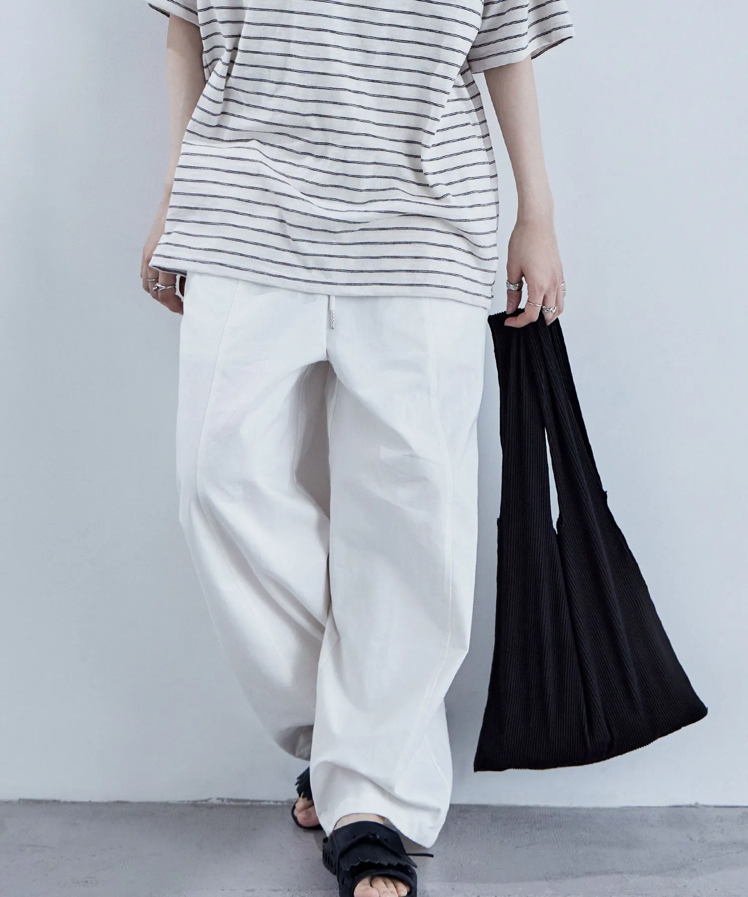 Pleated mini marche bag