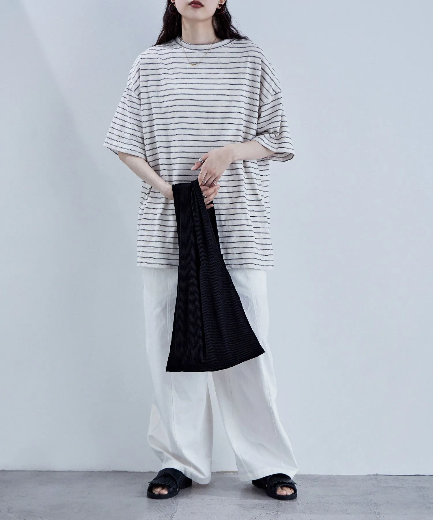 Pleated mini marche bag