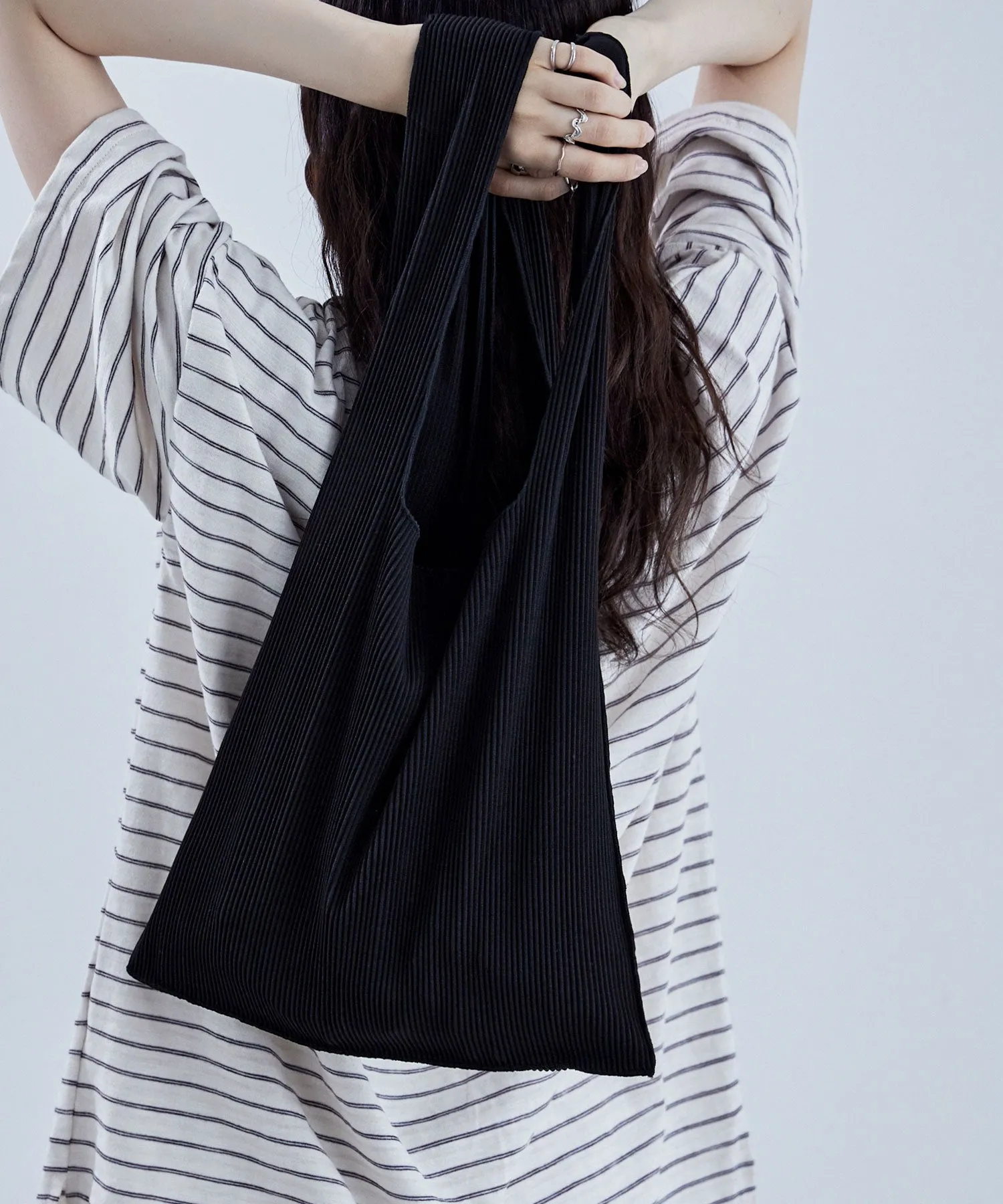 Pleated mini marche bag